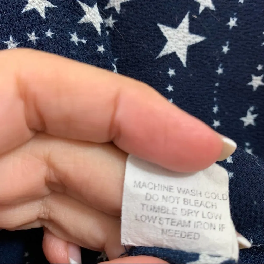 L.A. Hearts Off the Shoulders Stars Navy/White Top - Image 4