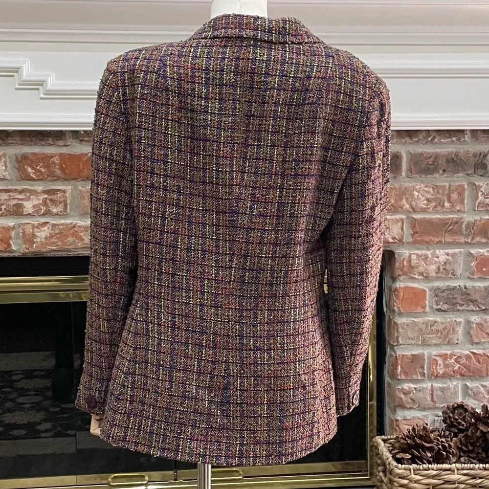 Anne Klein II vintage red plaid blazer / 8 / Excellent condition - Image 4