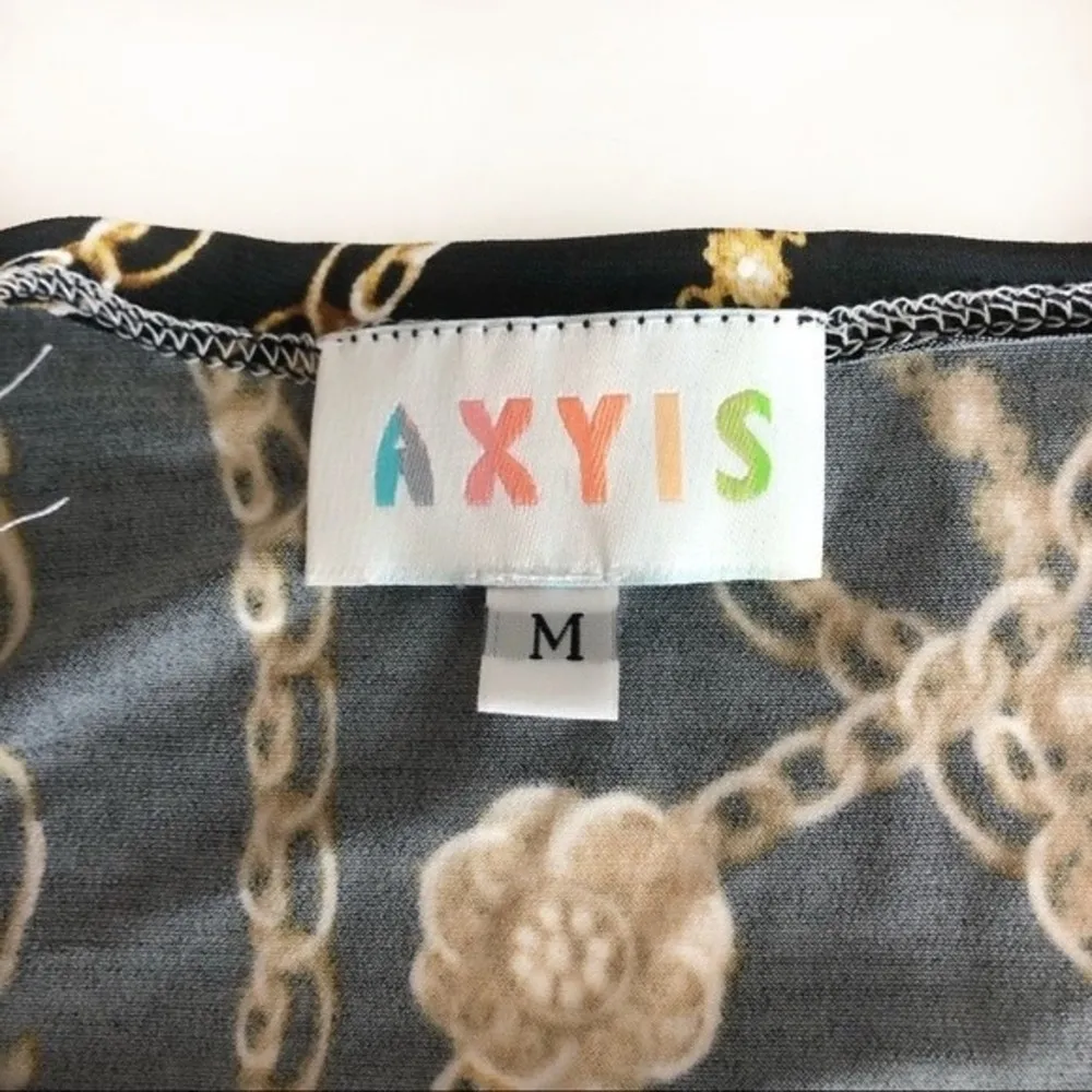 AXYIS Sirena True Wrap Dress Gold Pearls Medium Black - Image 4