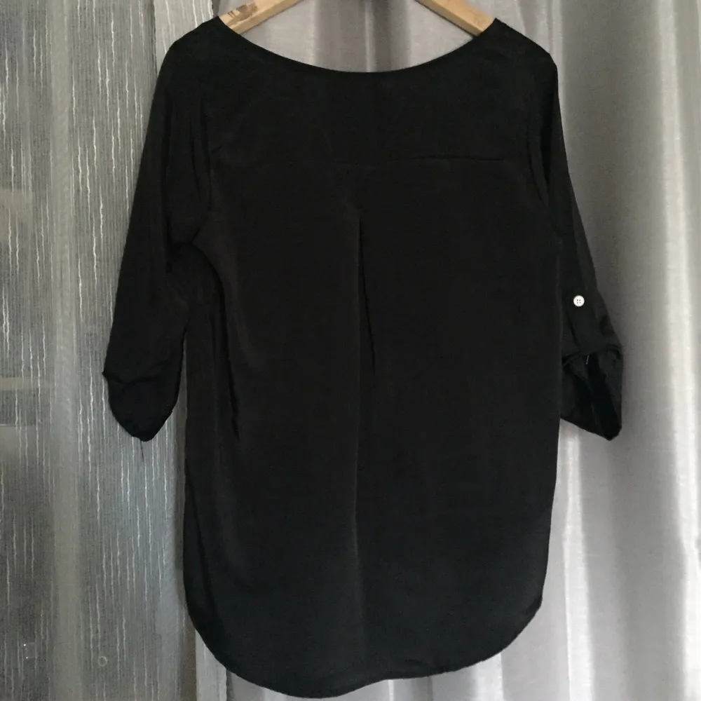 Fun & Flirt  Black 3/4 Sleeve Blouse - Image 4