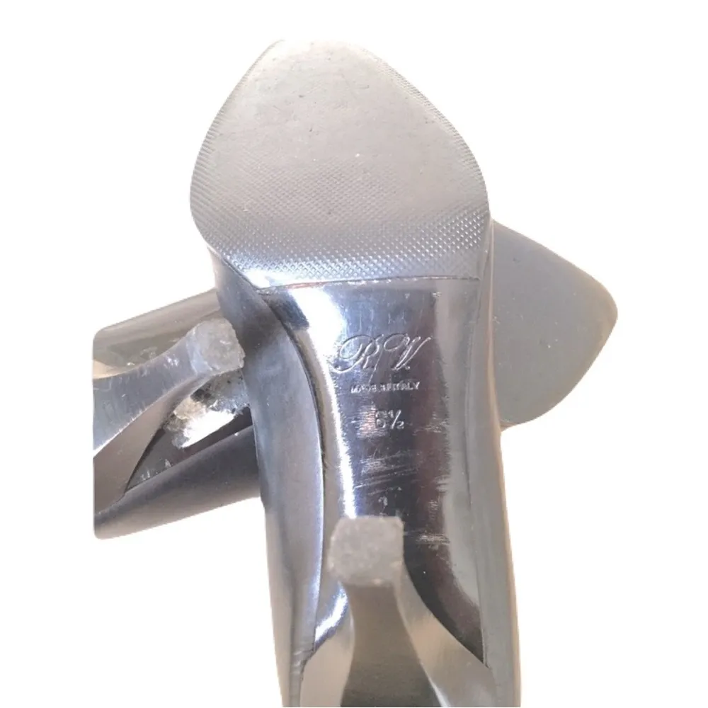 Roger Vivier Black Whipstitch Leather Pumps, Size 6.5 - Image 6