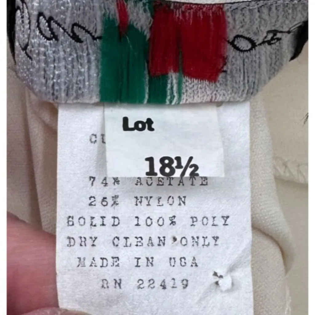 Vintage David Rose Mother of Bride Lace Dress Womens XL‎ Off White Cottagecore - Image 9