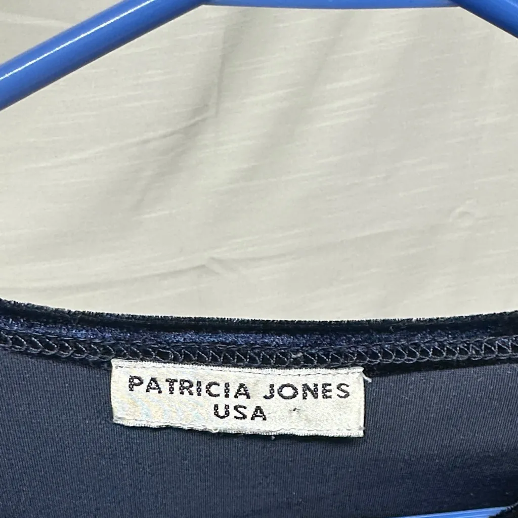 Chic Royal Blue Velvet Women's Tunic Top perfect for holiday Size M - Image 2