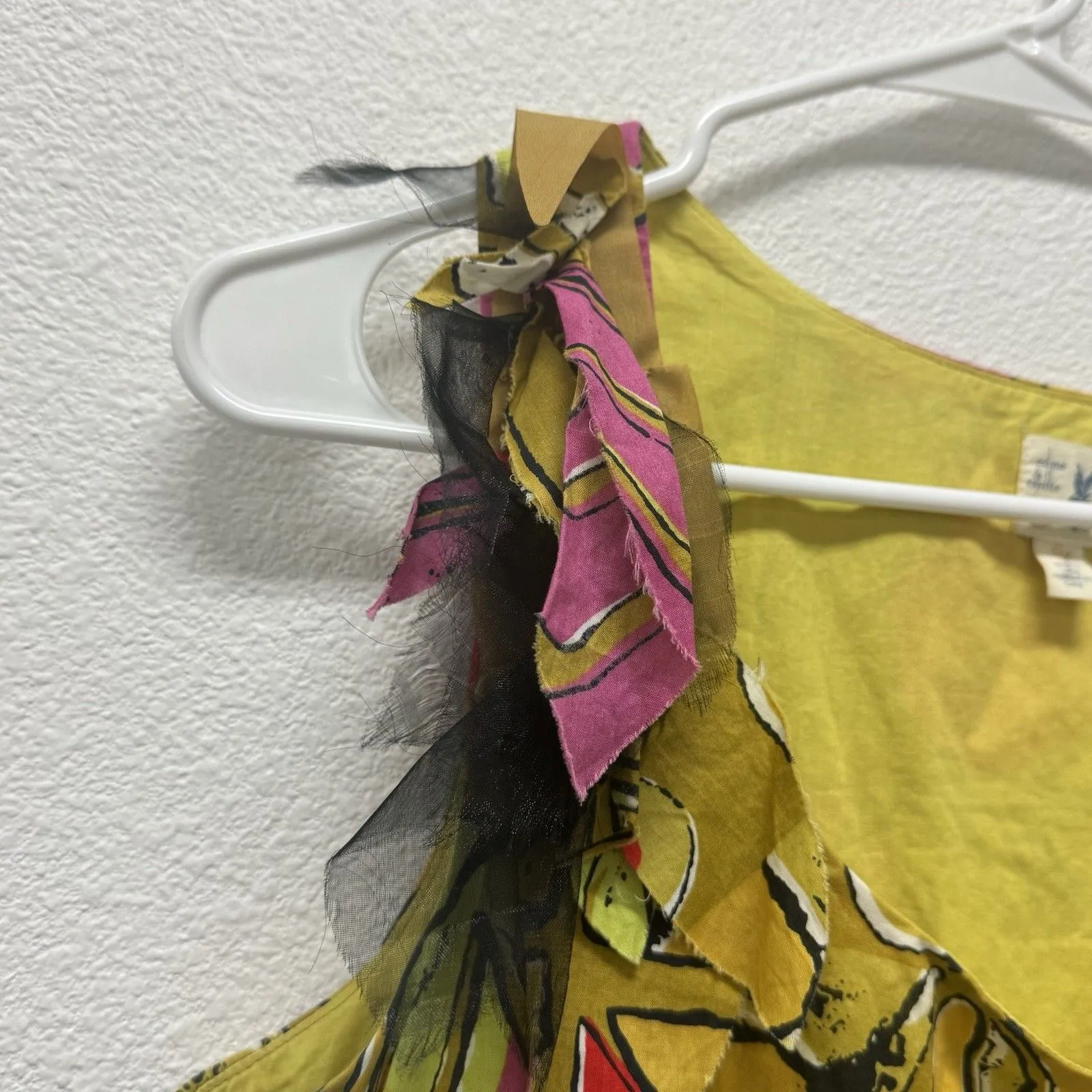 ANTHROPOLOGIE Edme & Esyllte Womens‎ 8 Shirt Green Sleeveless Side Zip Lined - Image 2