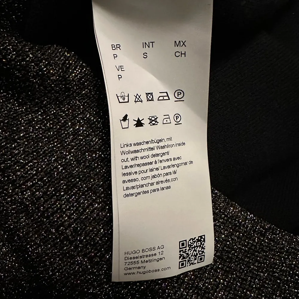 NWOT BOSS Hugo Boss Metallic Black/Silver Funday Sweater - Image 5