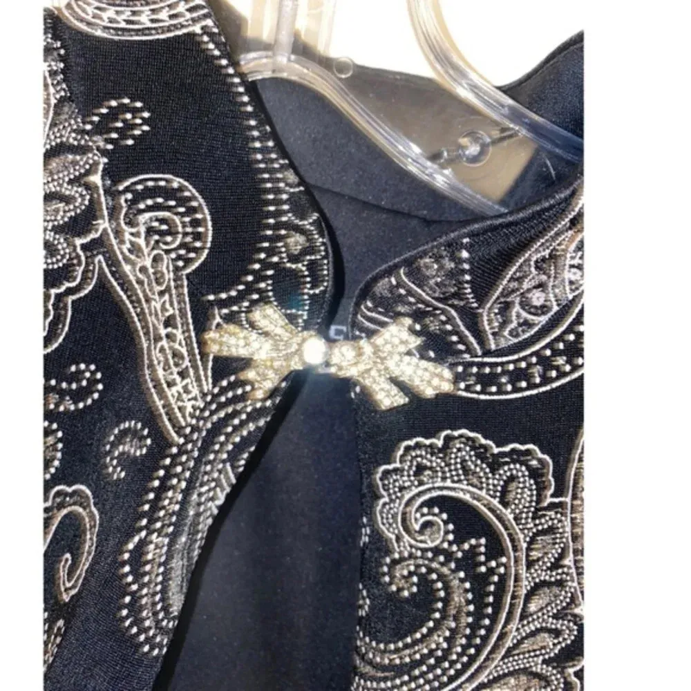 XScape NWT  2-Pc Set Silver glitter sparkle jacket shell - Image 6