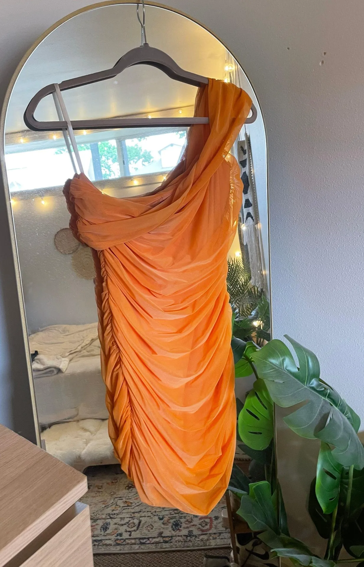 Revolve Orange Mini Dress - Image 5