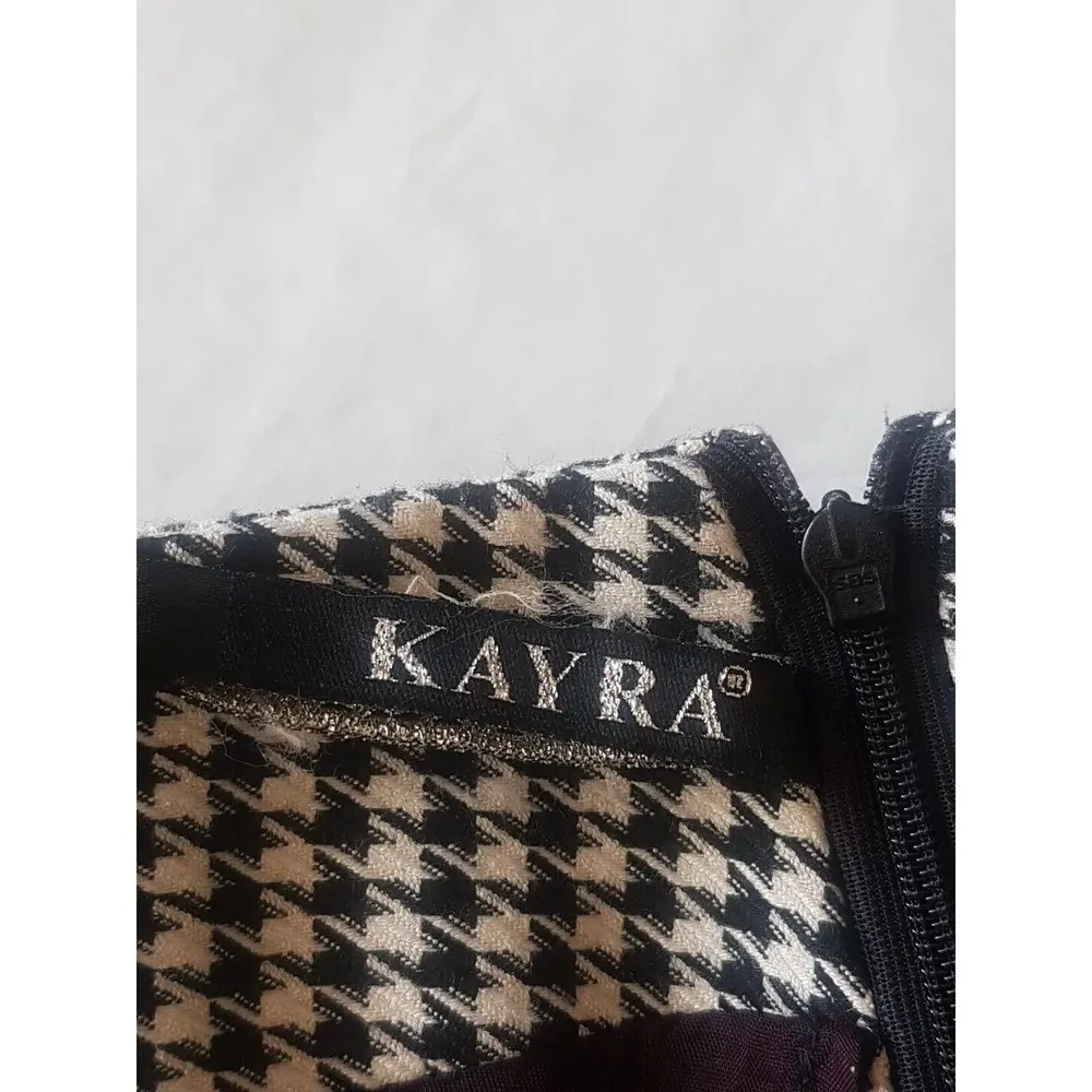 Kayra Womens Skirt Sz 38 EU Sz 10 US Maxi  Pleated Houndstooth Yoke Equestrian - Image 8