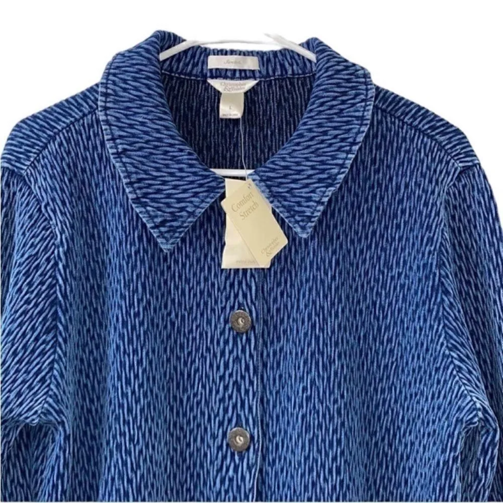 Christopher & Banks  Blue Blazer/Jacket (Size Large) - Image 3