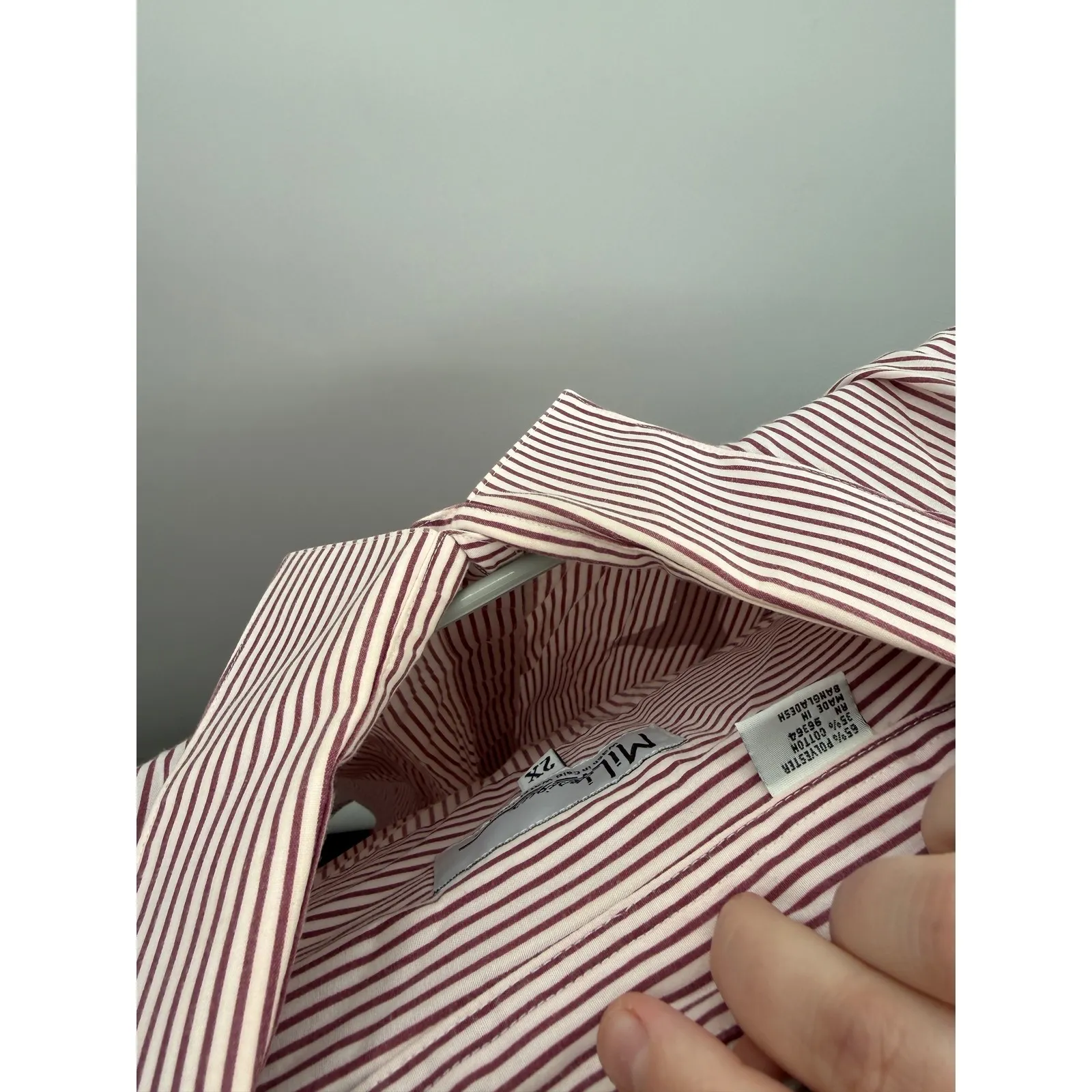 Mili Designs Vintage Western Shirt Size 2X Red Stripe Embroidered Boots - Image 5