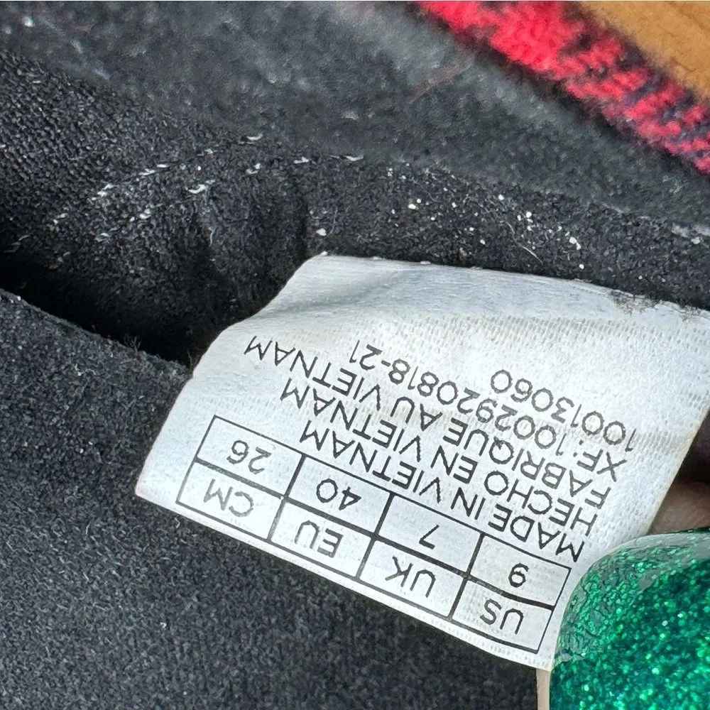 Toms Tartan‎ Plaid Flannel Alpargata Slip On Flats Shoes Red Blue 9 - Image 12