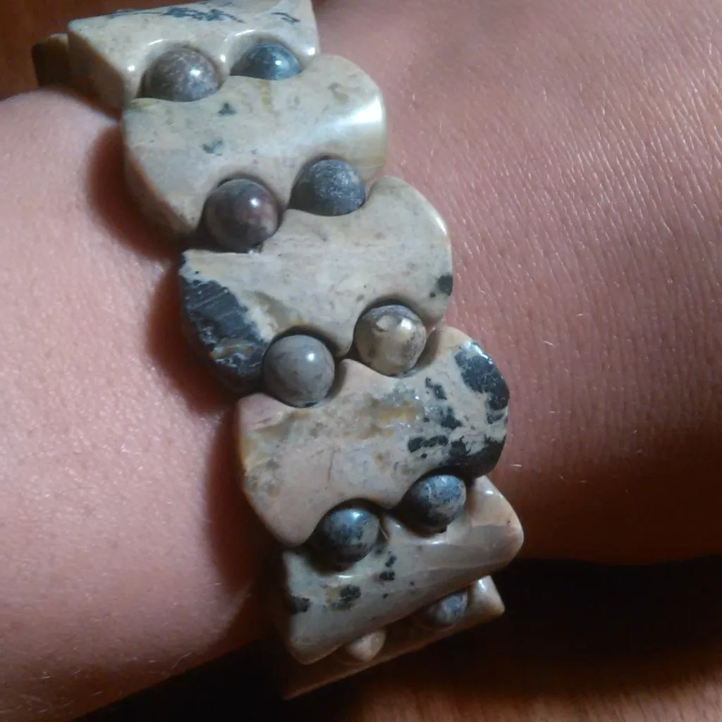 Yellow Turquoise Fancy Shape Stretch Bracelet - Image 11