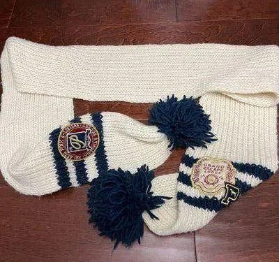 Victoria's Secret   Navy Blue and Cream Grand Lodge College Patch Scarf - Image 2