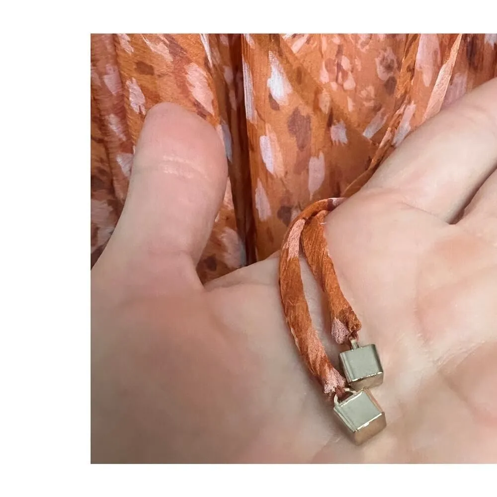 MILLY Natasha Silk Mini Dress in Amber Glow Sz. 0 - Image 3