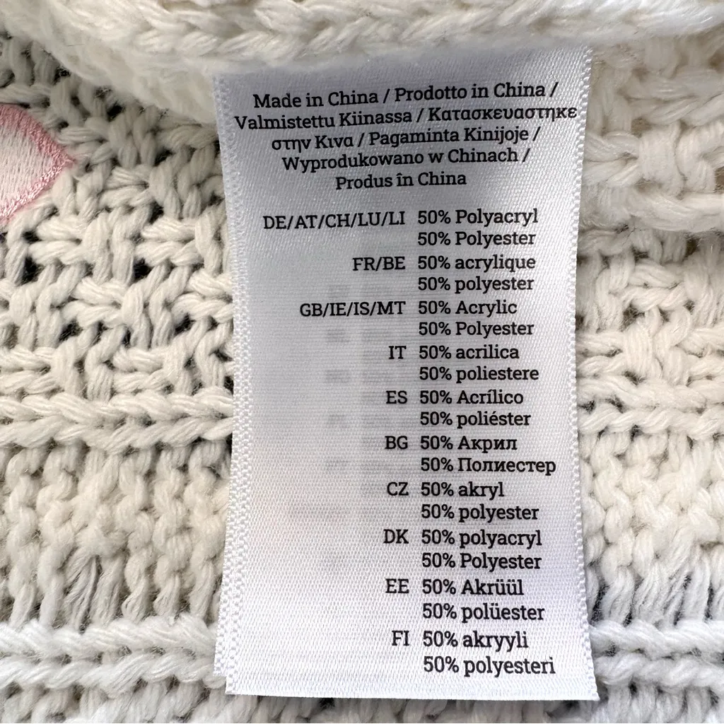 Taylor Swift Lover Album Heart Embroidered Cable Knit Cardigan M/L - Image 14