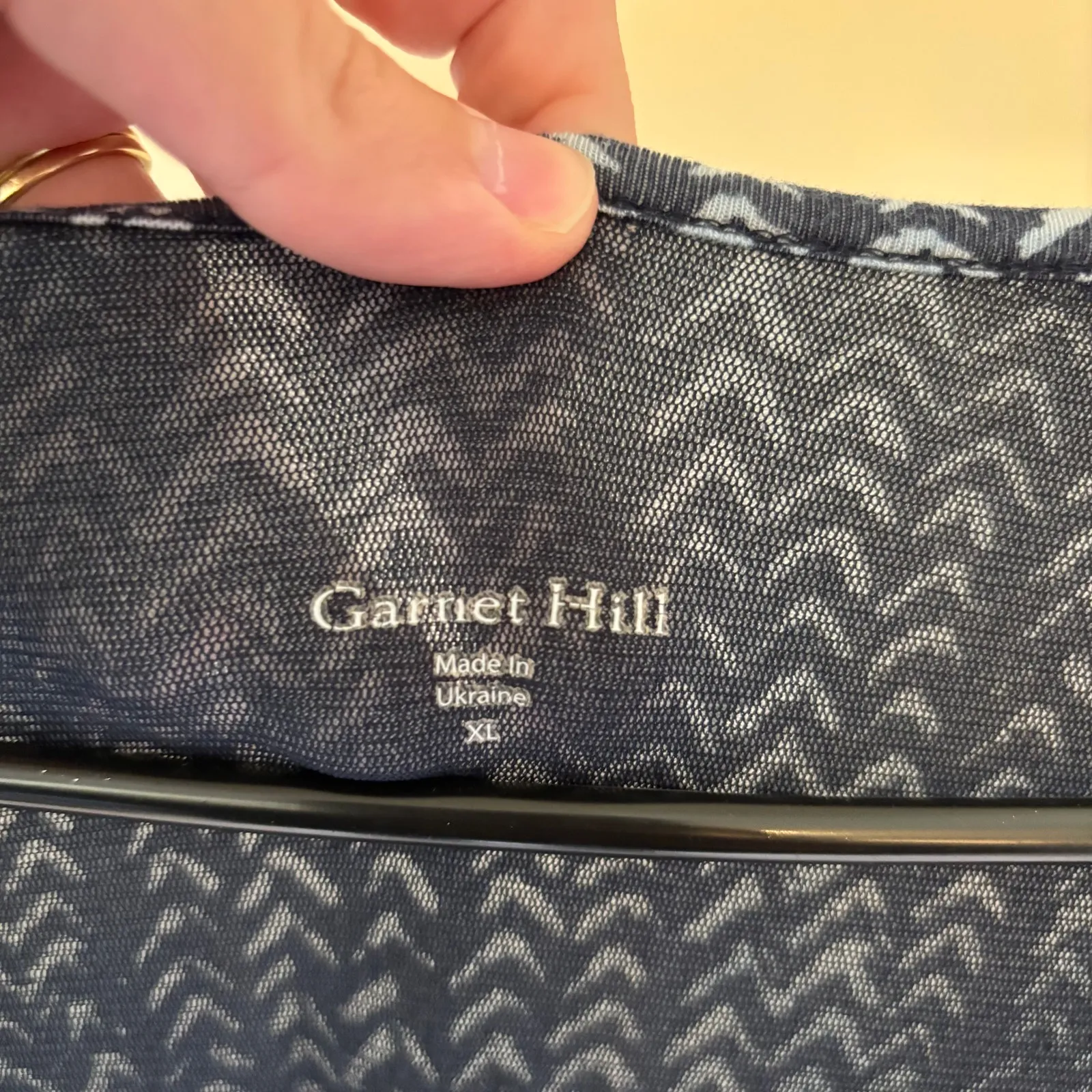 Garnet Hill EUC Women's Brianna Surplice Soft Knit Faux Wrap Lined Dress Blue XL - Image 3