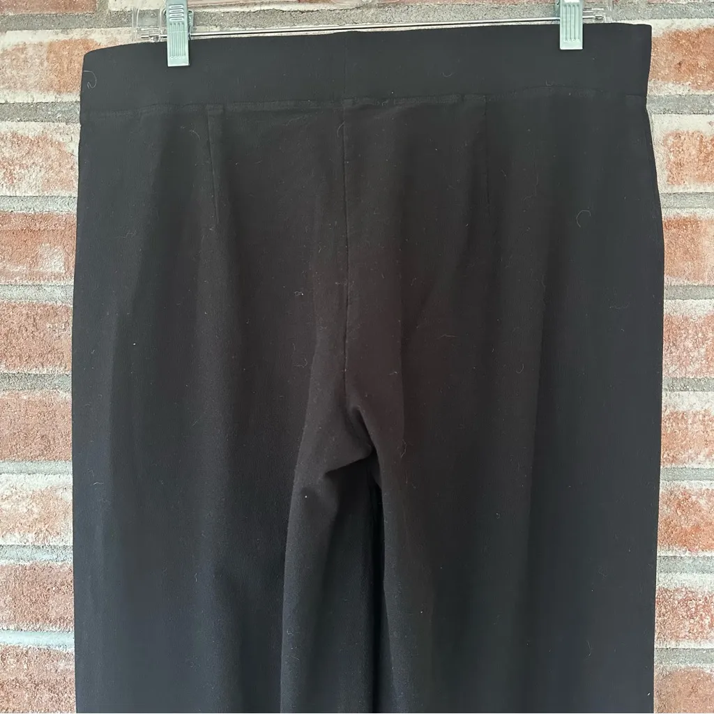 Eileen Fisher Wide Leg Black Knit Pants Women’s Medium Knit Classic Minimalist - Image 5