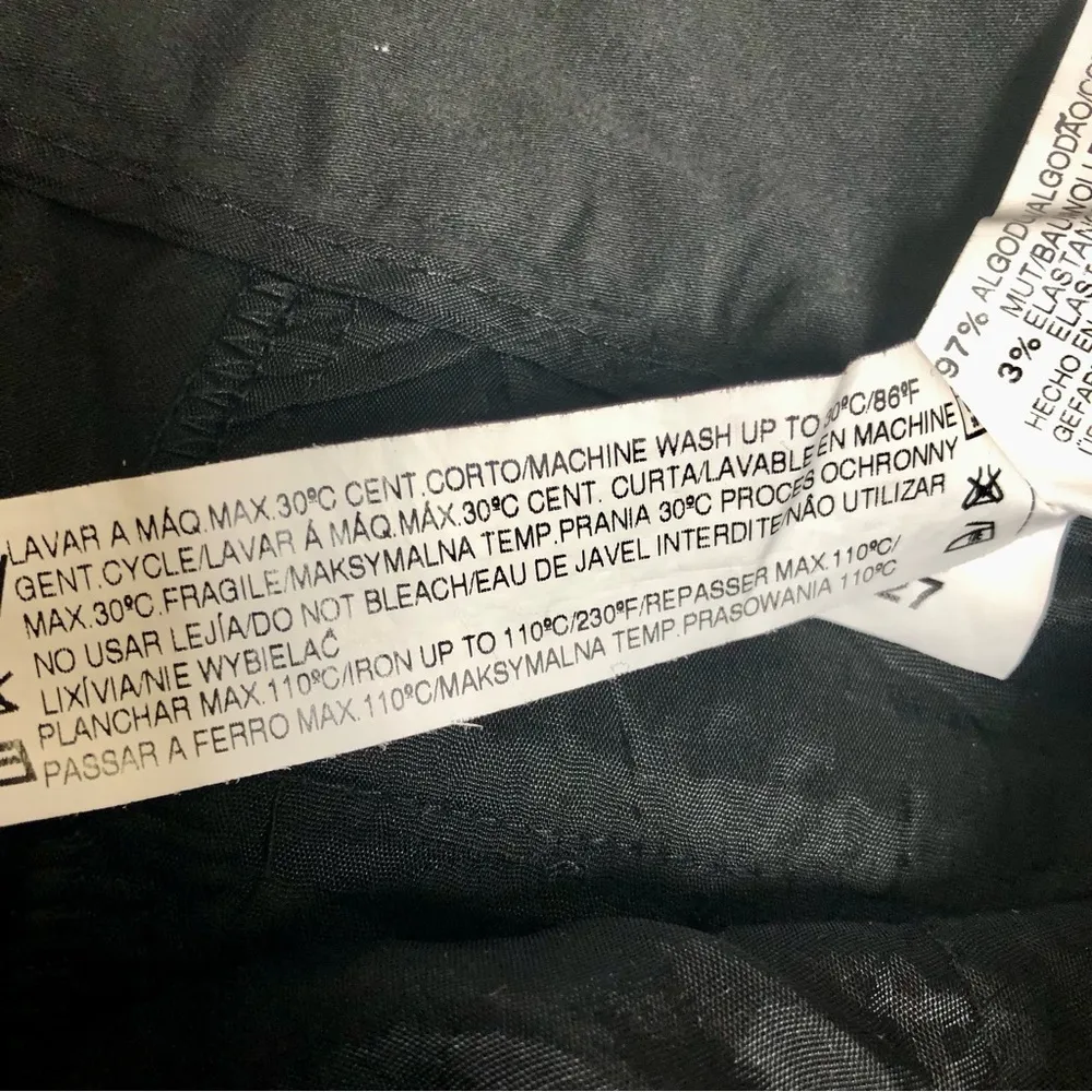 Black Chino Shorts Rolled Hem Flat Front Back Pockets Casual Classic size L - Image 11