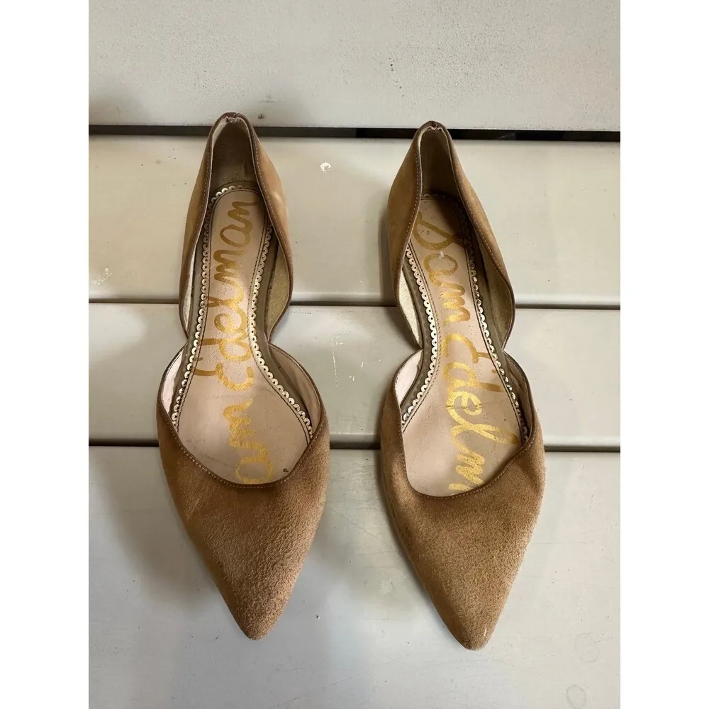 Anthropologie  Rodney Pointy Toe d'Orsay Leather Suede Flats 8 - Image 4