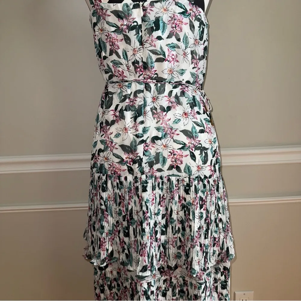 ELLIATT Revolve Vedado Floral Pleated Tiered Midi Dress size Small - Image 7