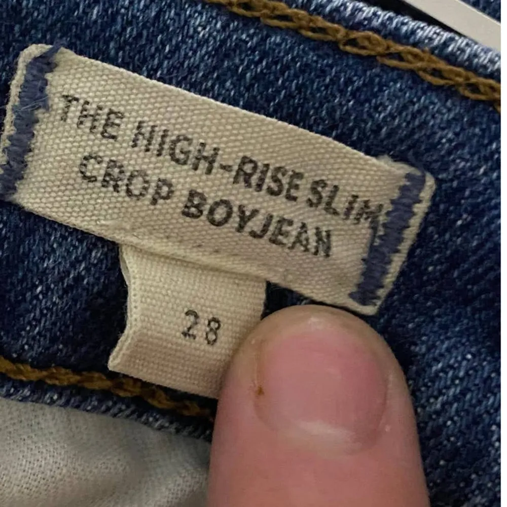 Madewell The High Rise Slim Crop Boyjean Denim Jeans Medium Wash Size 28 - Image 9
