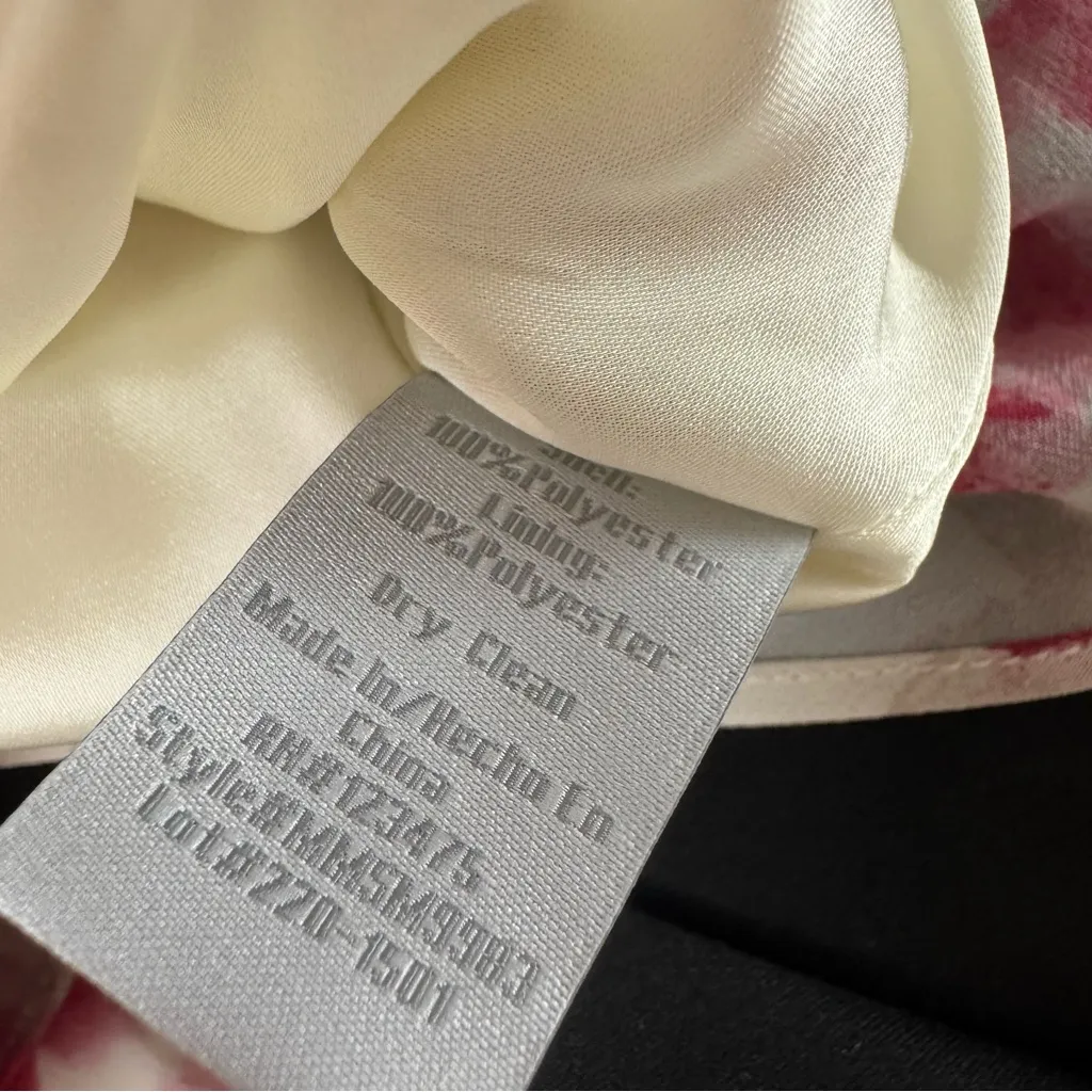 NEW Pearl Georgina Chapman Marchesa Ruffle One Shoulder Floral Mini Dress 8 NWT Pink - Image 9