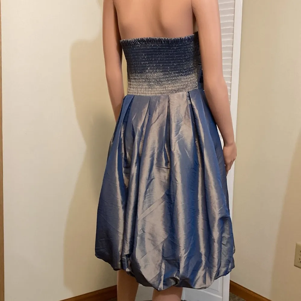 NWT Twenty One metallic Party dress size Small strapless sweetheart poof - Image 6