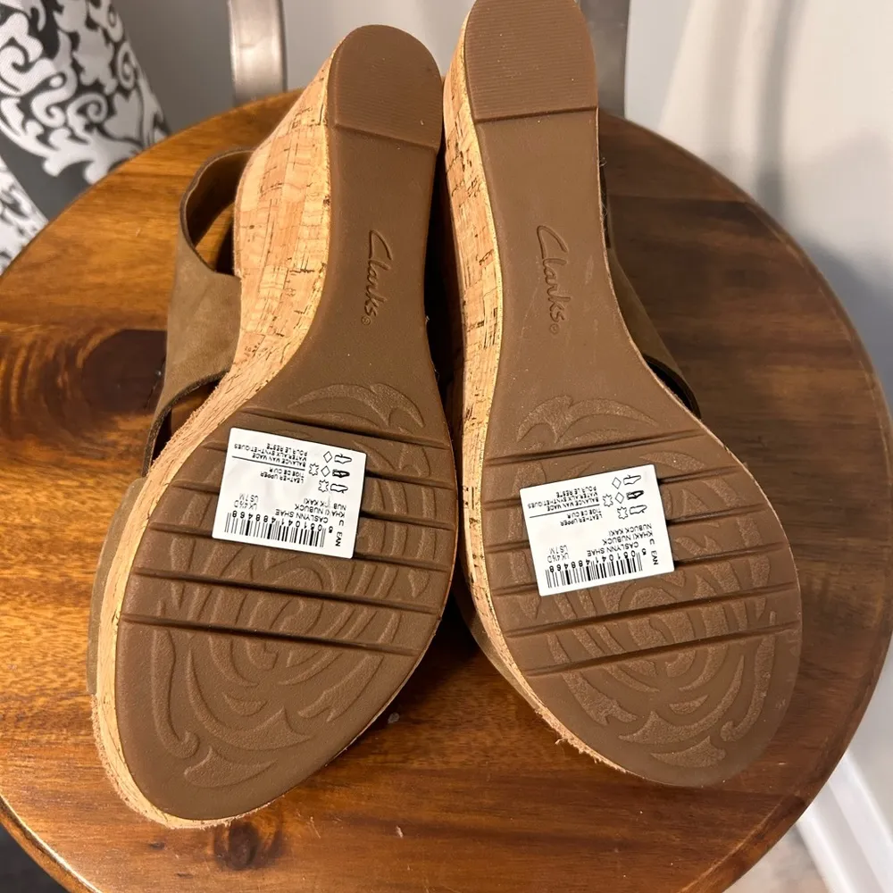 Clarks suede wedge sandals 7 - Image 6