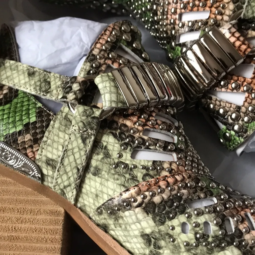 Jeffrey Campbell Calhoun Snakeskin Booties NEW - Image 6