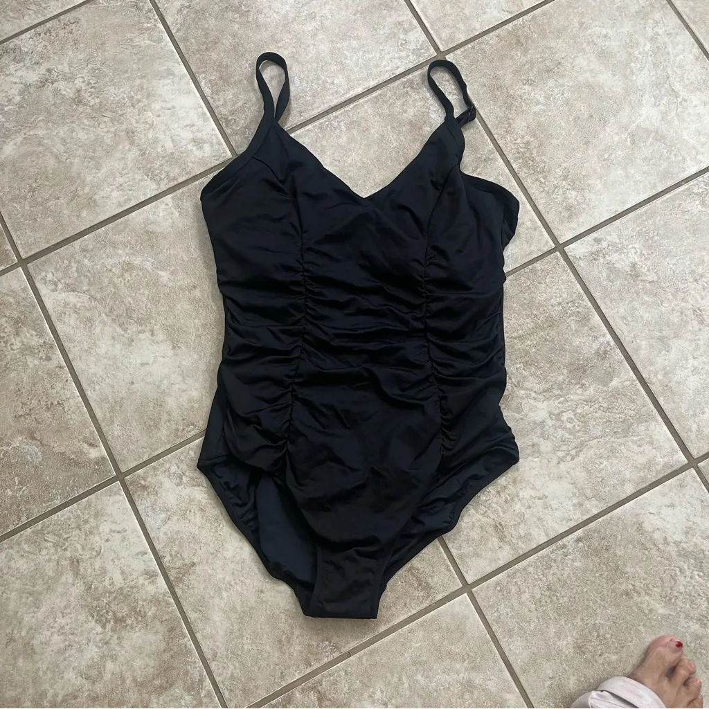 Seafolly Australia Womens‎ Black One Piece Cross Chest Size 18 DD US 14 NEW NWOT - Image 3