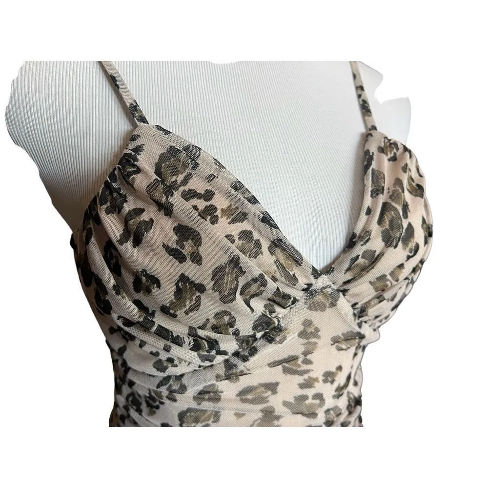 Womens Francesca’s Collections Meraki Zoey Animal Print Mesh Bodysuit - Image 5