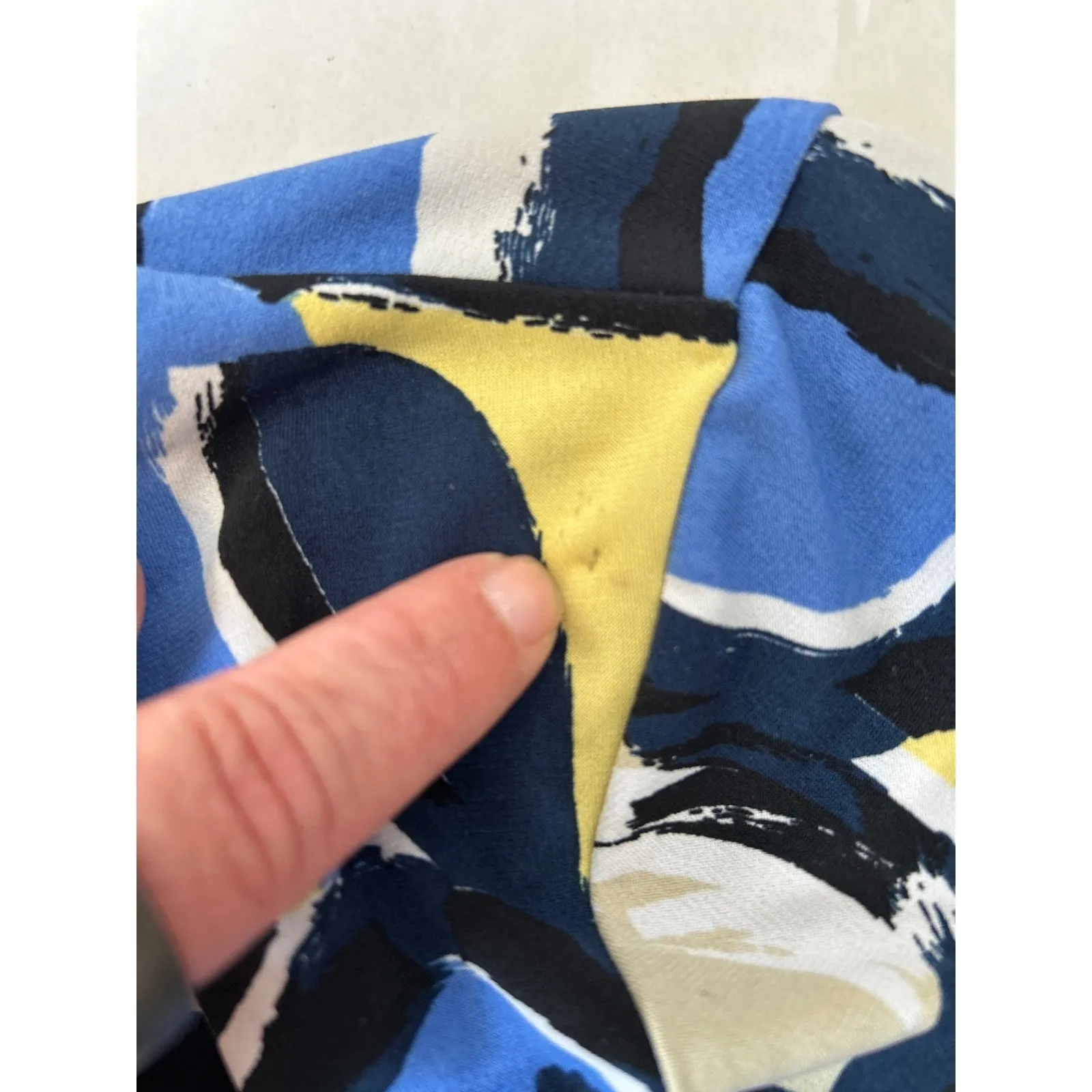 Susan Lawrence‎ Petite Women's Abstract Print V-Neck Babydoll 3/4 Sleeve Top PS - Image 6