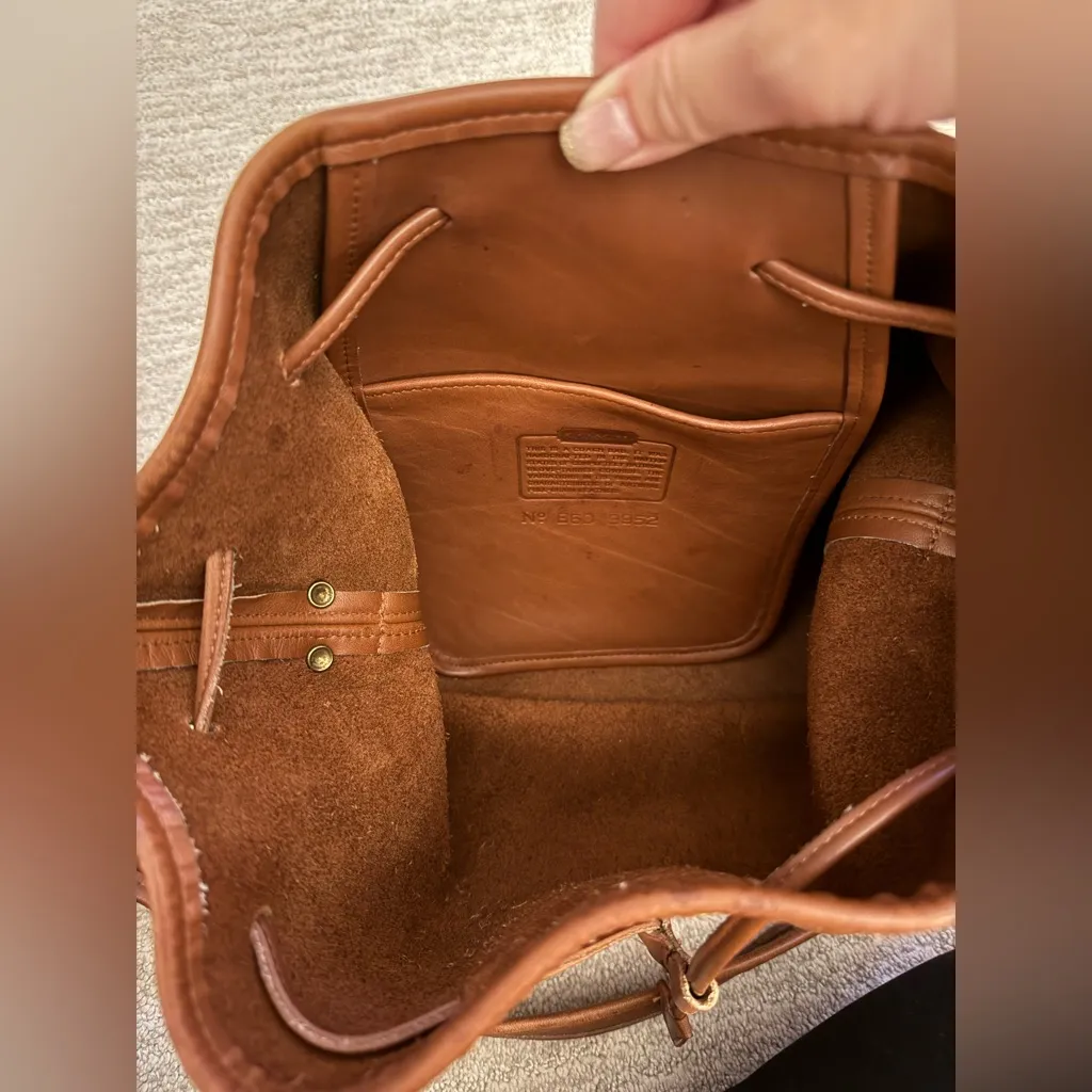 Coach British Tan Leather Lula Drawstring Bag - Image 8