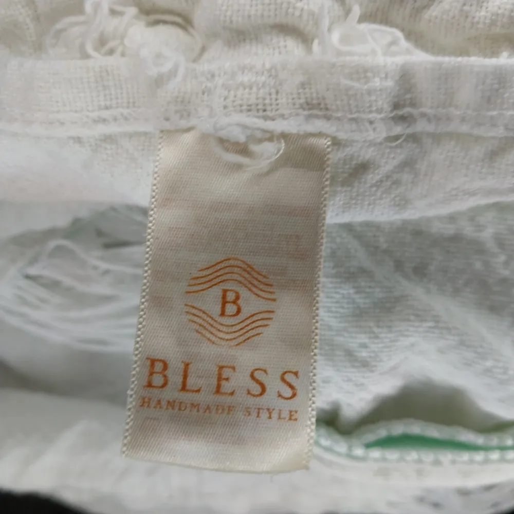 Bless White Fringe Hollowout Streetwear Beach Pants Size undefined - Image 16