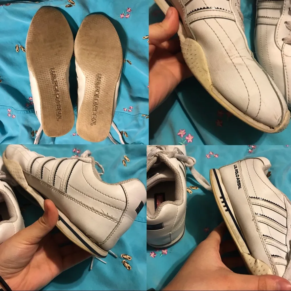 WHITE VINTAGE US POLO ASSN. LOW TOP TENNIS SNEAKER - Image 8