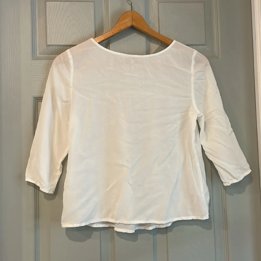 Arizona Jean Co. Women's M Elegant White Lace Rayon Blouse Coquette Feminine - Image 4