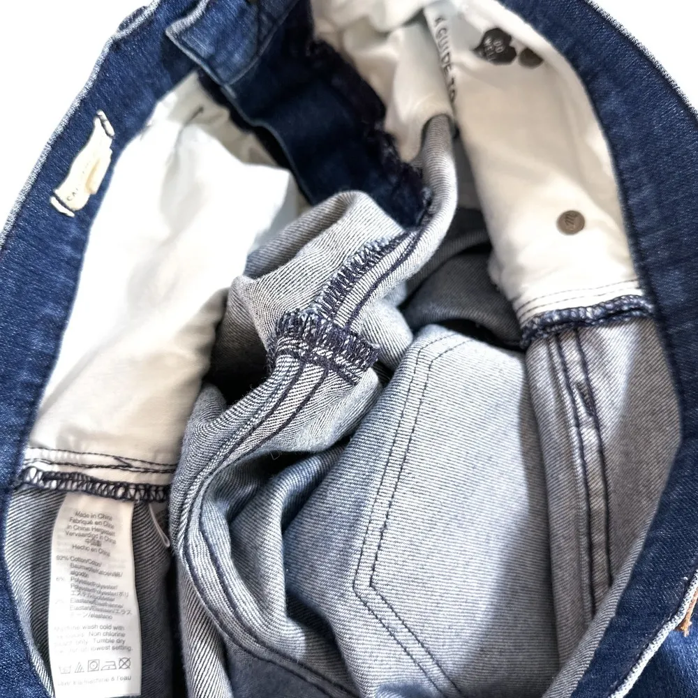 Madewell Cali Demi-Boot Jeans Star Mini Flare High Rise Cropped Jeans Blue 28 - Image 9