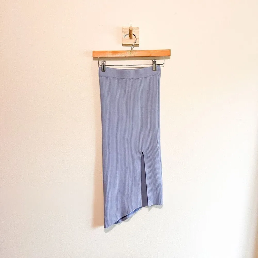 White Fox Boutique Periwinkle Asymmetrical MIDI Skirt Size XS - Image 2