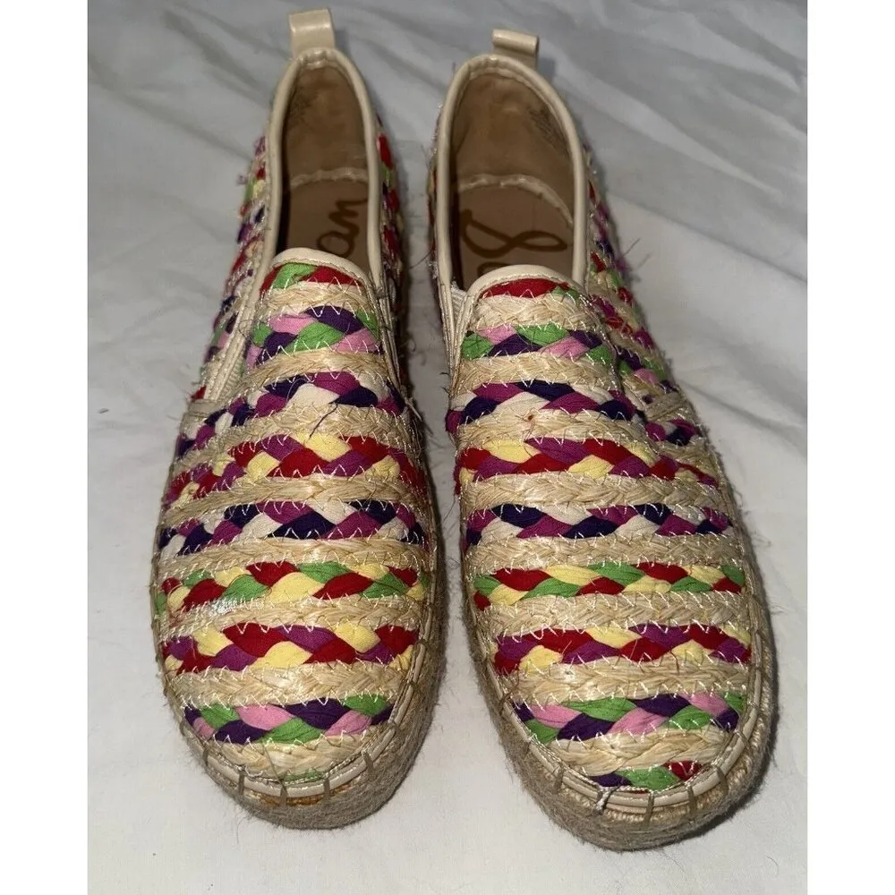 Sam Edelman Carrin Espadrille Platform Shoes Womens Size 8 Slip On Multicolor - Image 2