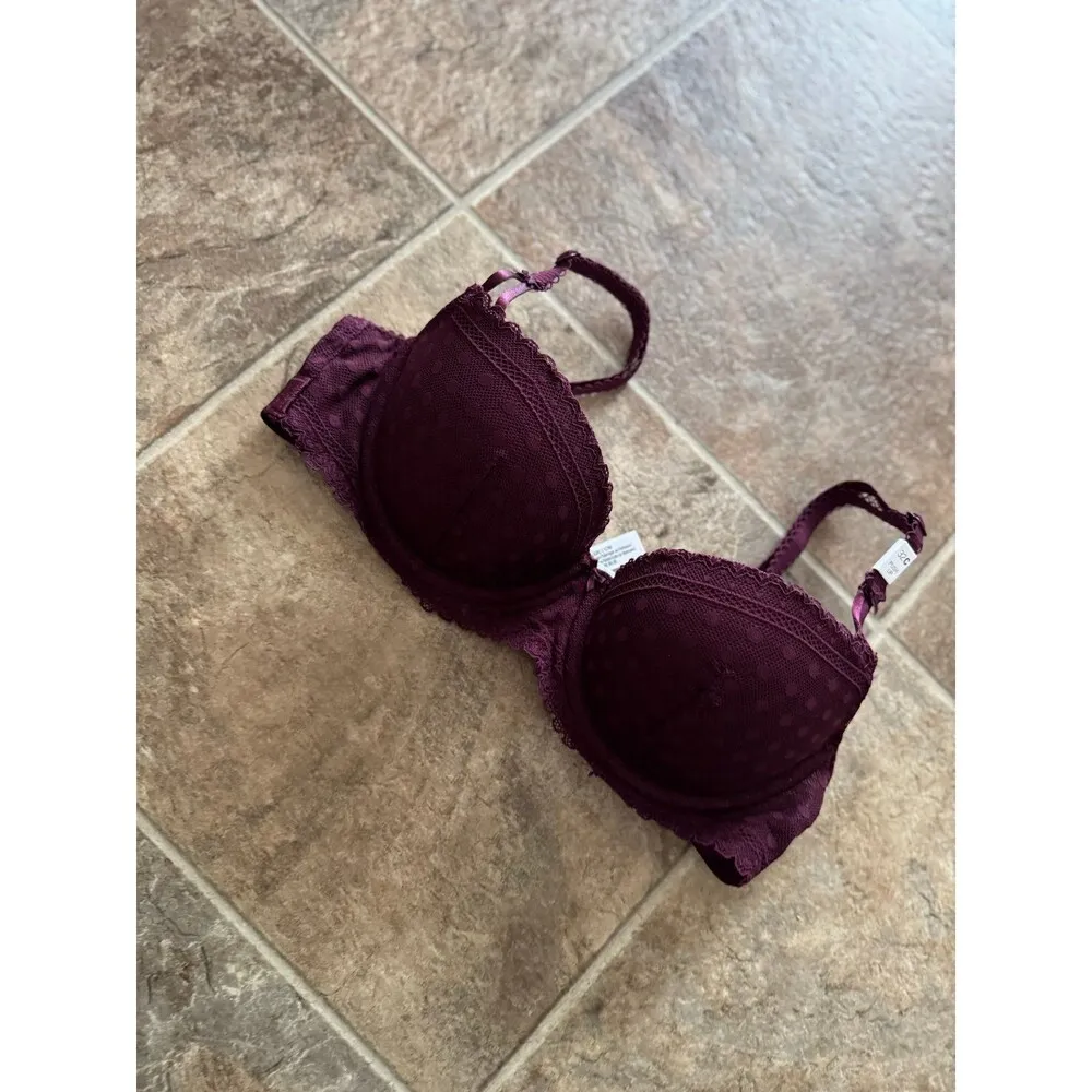 Pink Victoria’s Secret Wink Push-up Balconette Bra Wild Rose Size 32C - Image 8