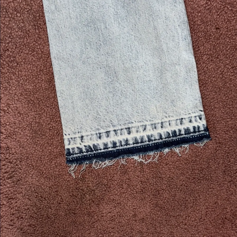 Boohoo Man Blue two toneBootcut Jeans with Distressed Design - Image 9