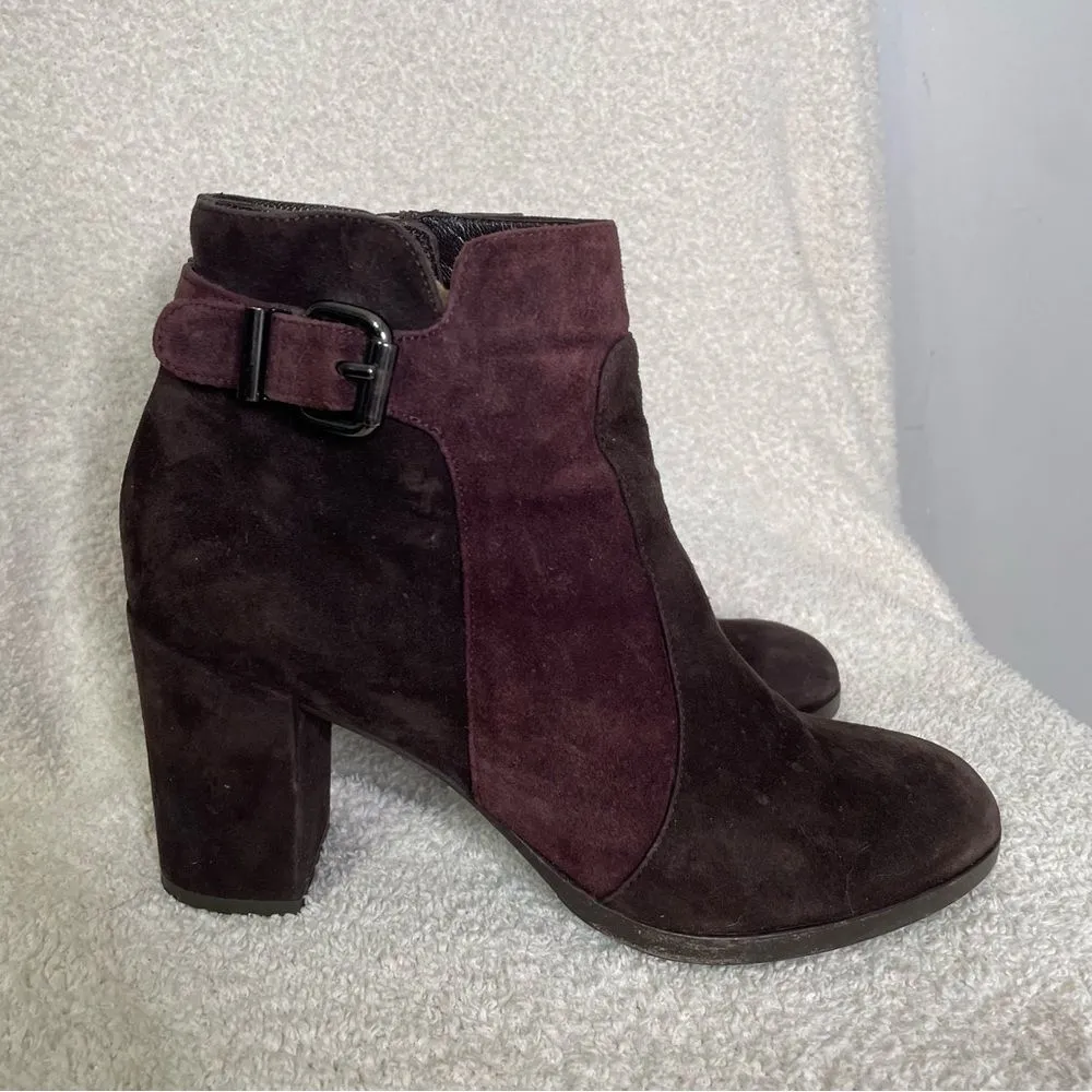 Aquatalia 'Ella' Burgundy‎ Suede Heeled Ankle Bootie Size 10 $495 - Image 2