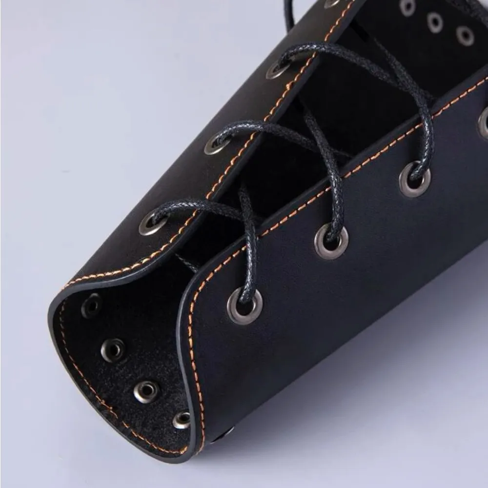 Unisex Leather Fantasy Viking Ren fair Bracer Set New - Image 3