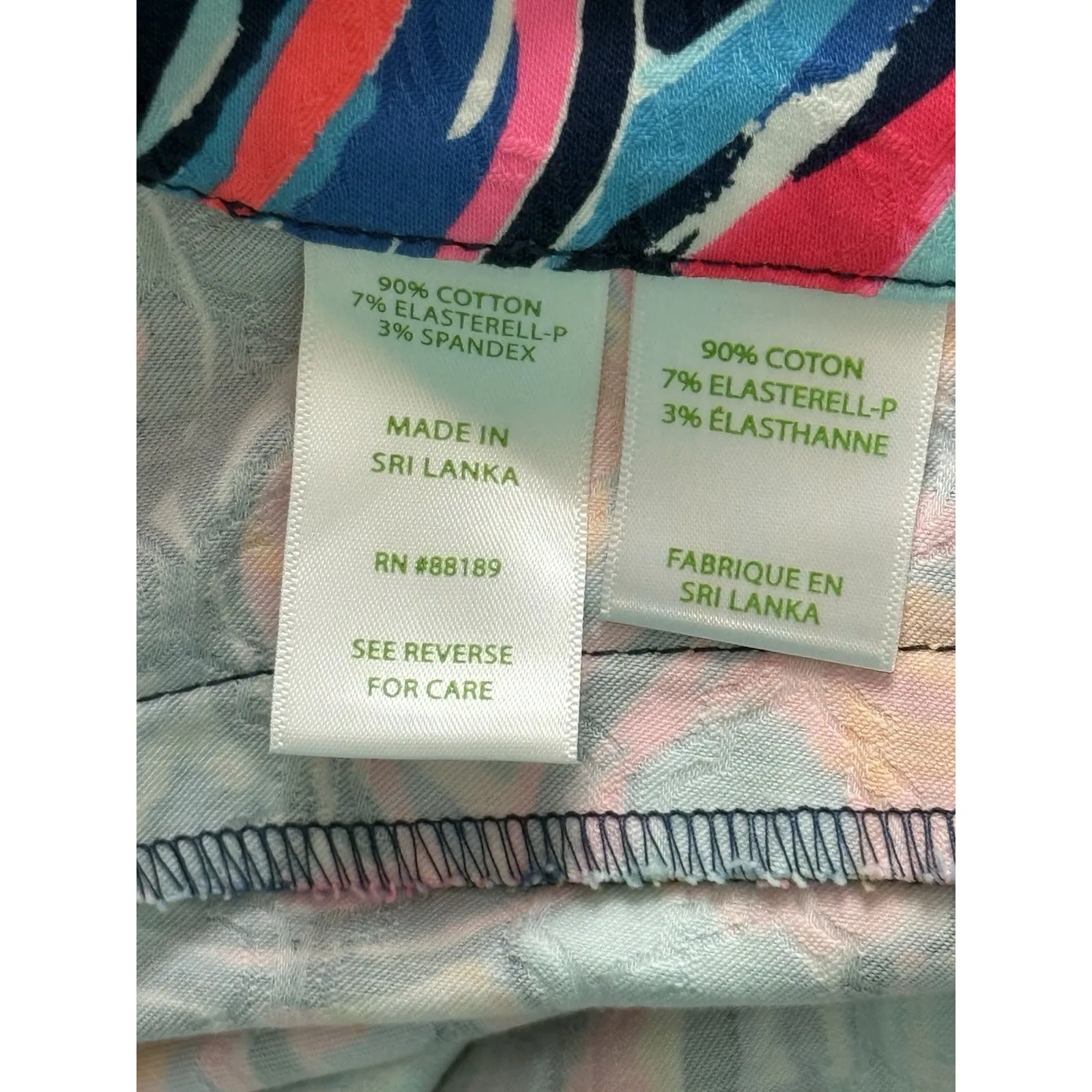 Lilly Pulitzer Kelly Skinny Ankle Pants Womens  12 Mr Peacock Tweethearts Floral - Image 5