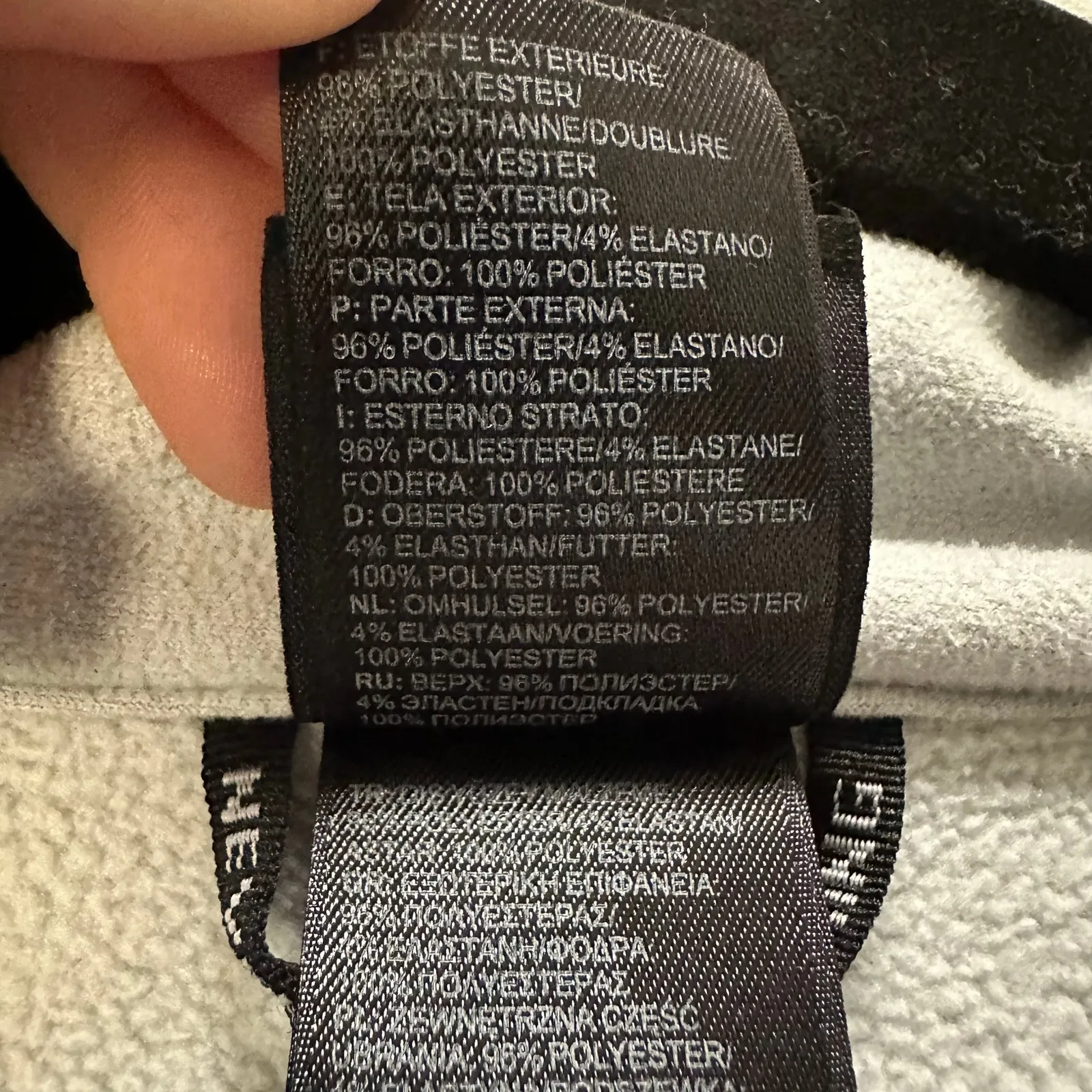 The North Face Bionic Soft Shell Full Zip Jacket Gray Floral Women's Medium - Image 9