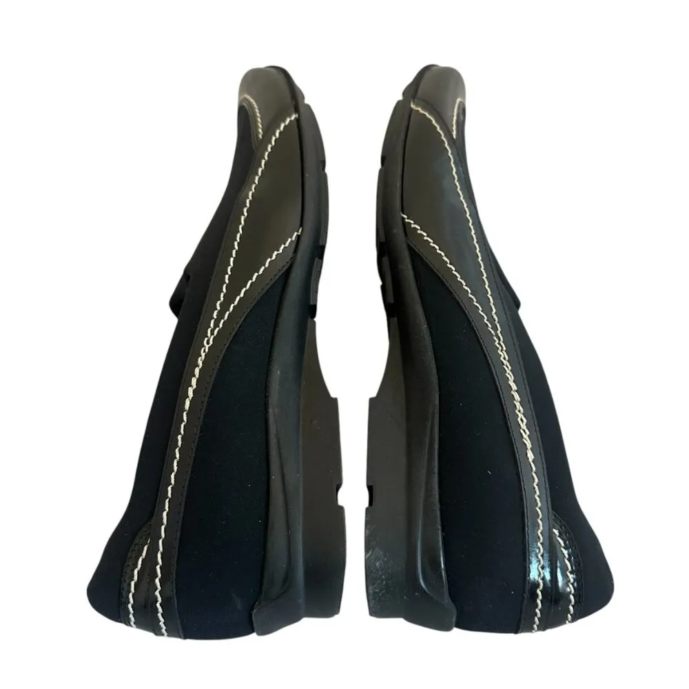 Sesto Meucci Italy Black Slip-On Loafers Comfort Patent Stretch Size 8 Women's - Image 9