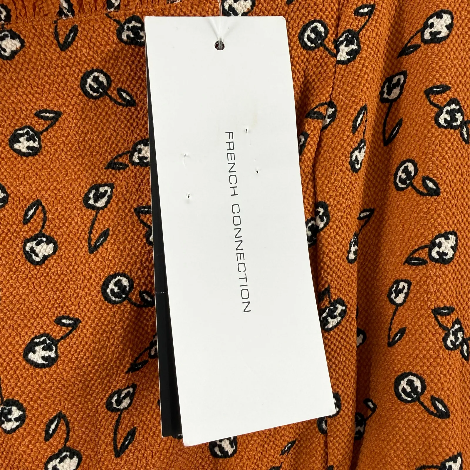 French Connection Dress Large Francine Callie Drape Smock Midi Ditsy Floral NWT - Image 5