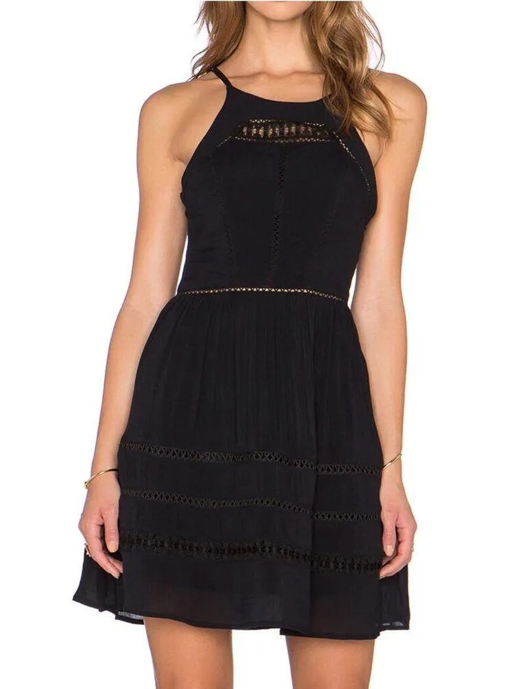 Sam Edelman Black Lace Crochet Trim Dress - Image 2
