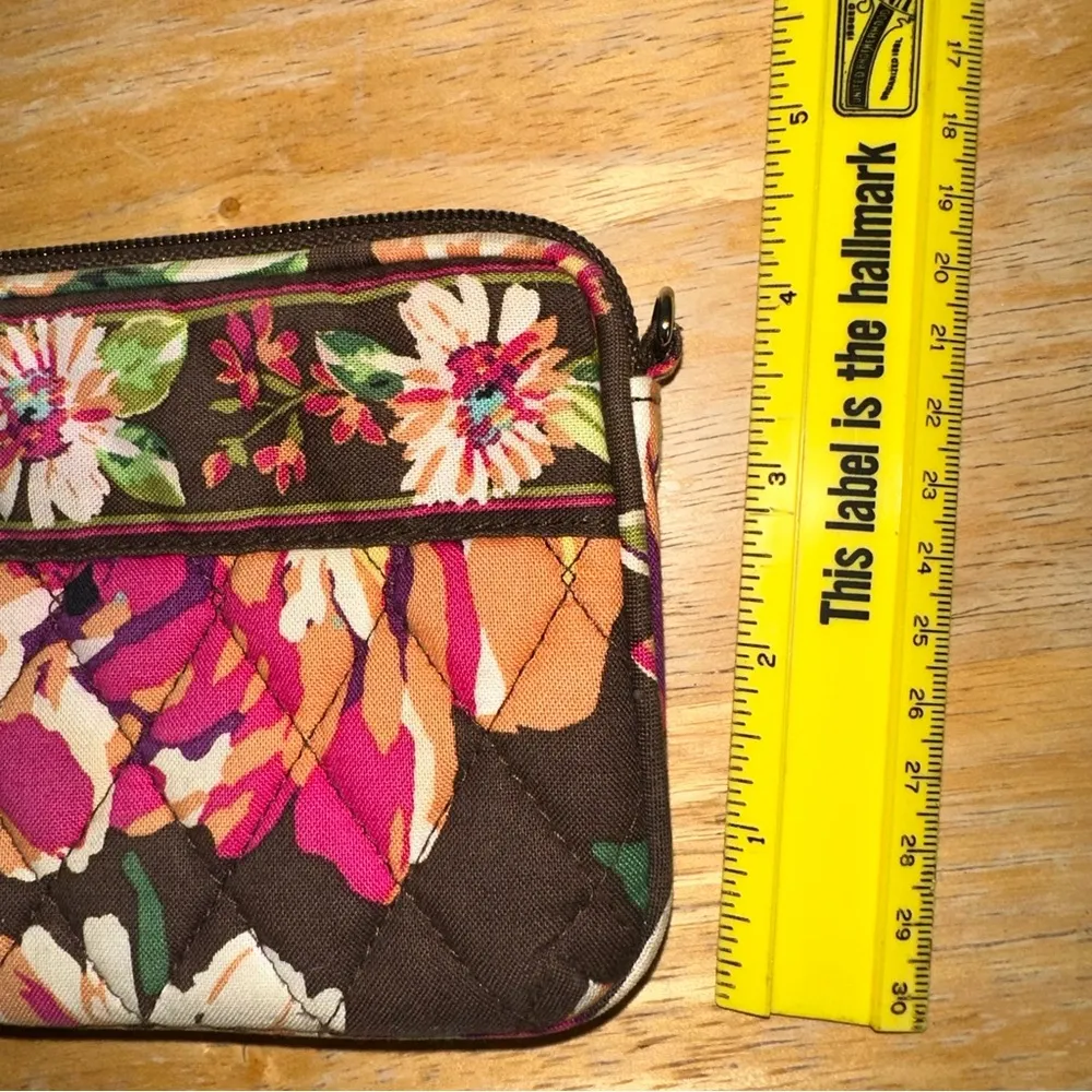 Vera Bradley brown floral zippered wristlet,  8“ x 4“ x 2“ - Image 9