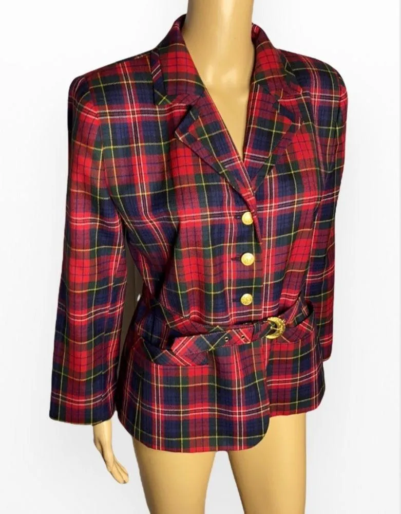 Vintage Nygard  Petite Wool Plaid Blazer Sz 6” - Image 2